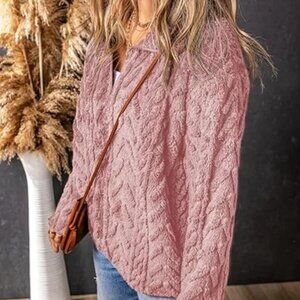 Dokotoo Women's Winter Fleece Pocket Jacket - NWT - Small - Sherpa